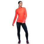 Ronhill Tech Reflect Women's Half Zip Tee Hot Coral Reflect