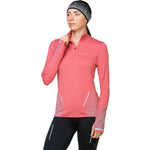 Ronhill Tech Reflect Women's Half Zip Tee Salsa Reflect