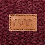 Runr Banff Headband With Faux Leather Label Burgundy