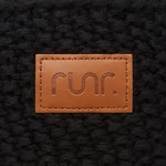 Runr Jasper Headband With Faux Leather Label Black
