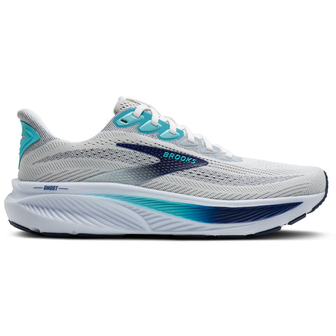 Brooks Ghost 17 Men's White Beacon Blue Ipanema