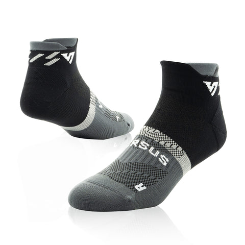 Versus Black Titanium Running Ankle Socks