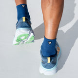 Versus Space Blue Running Quarter Sock