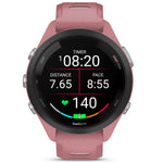 Garmin Forerunner 265S Black Bezel with Light Pink Case and Light Pink Powder Grey Silicone Band