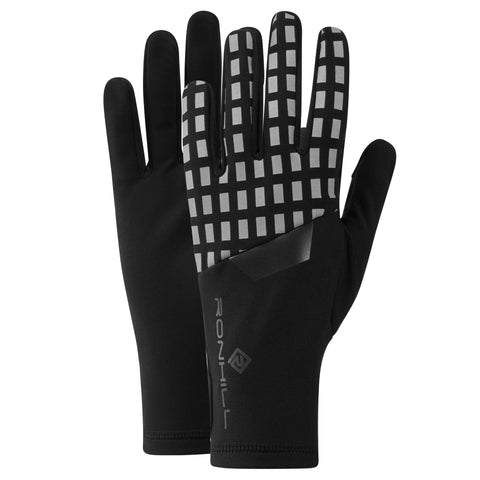 Ronhill Afterhours Glove Black Bright White Reflect