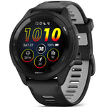 Garmin Forerunner 265 Black Bezel and Case with Black Powder Gray - Silicone Band