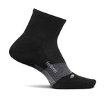 Feetures Merino 10 Max Cushion Quarter Sock Charcoal