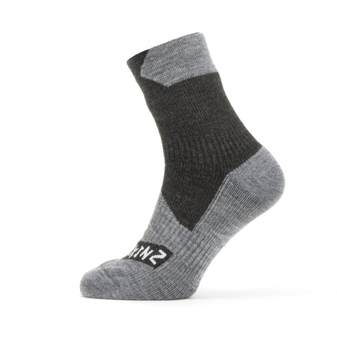 Sealskinz Waterproof All Weather Ankle Length Sock Black/Grey Marl