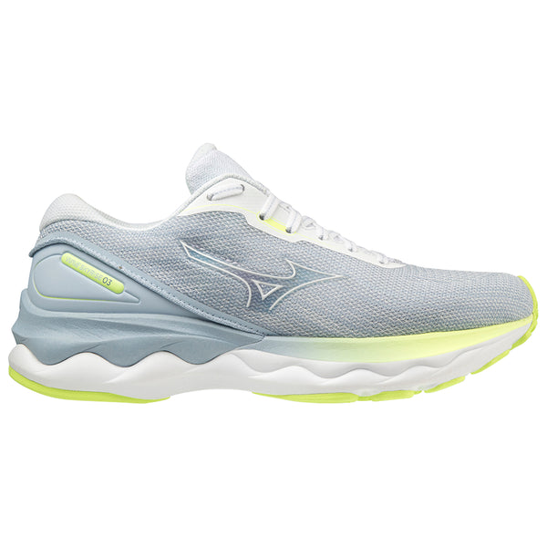 Mizuno Wave Skyrise 3 Women s Running Shoe White Neo Lime